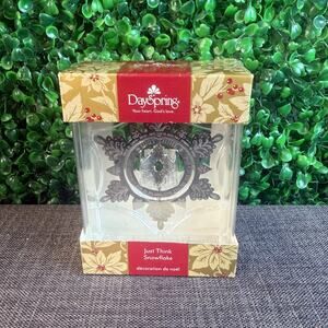Day Springs Just Think Snowflake Christmas Ornament 2010 Gods Love Your Heart